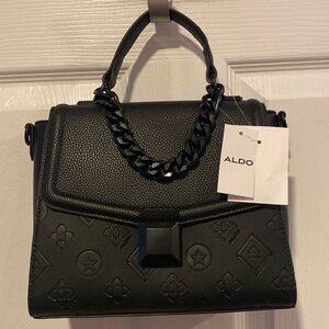 BNWT ALDO Black Chain Crossbody Satchel Bag